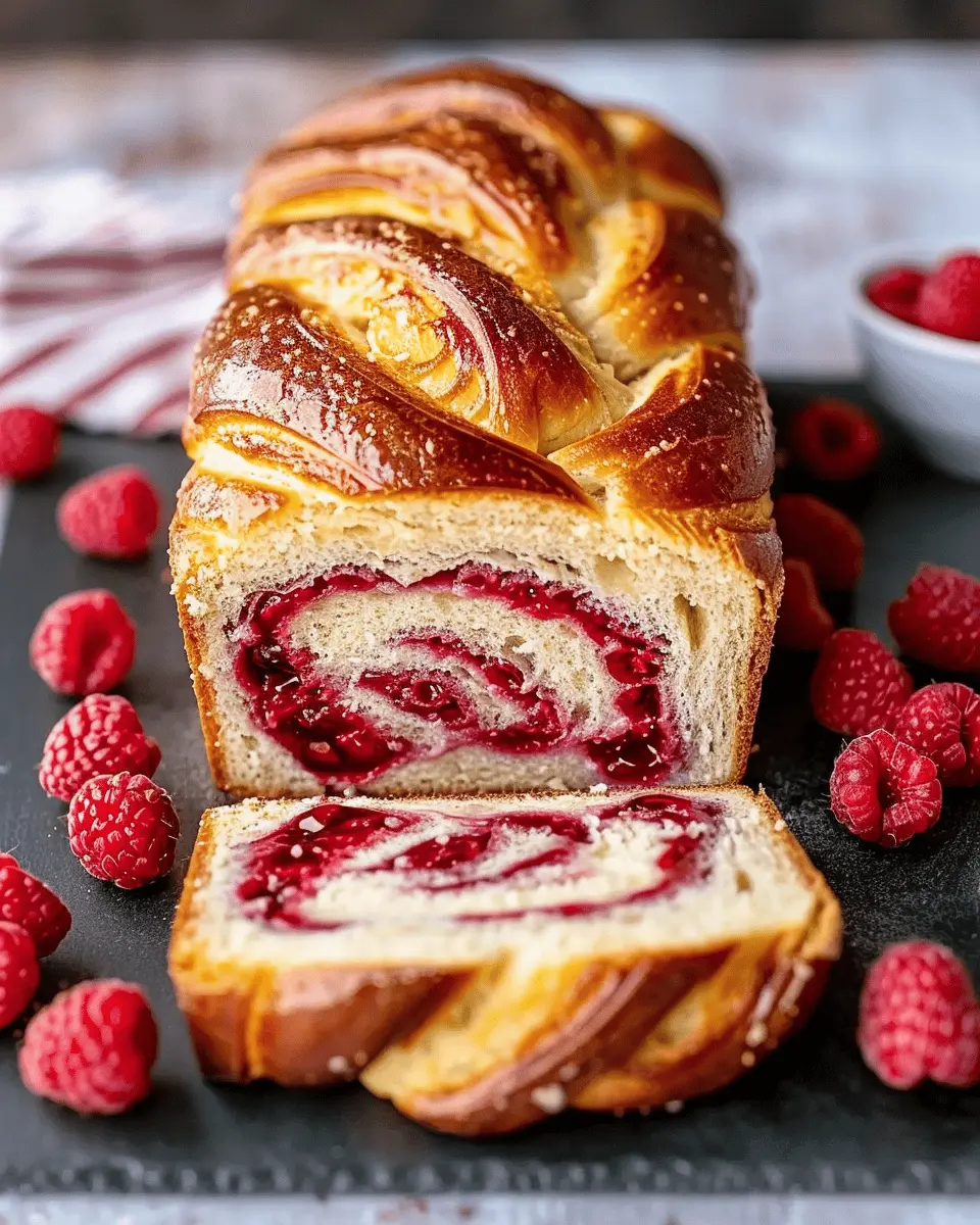 raspberry swirl brioche loaf recipe: indulgent homemade delight