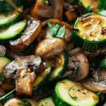 Low Carb Stir Fry Zucchini with Mushrooms and Onions