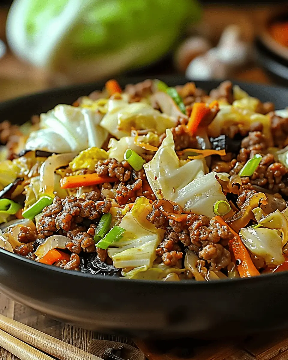 Irresistible Chinese Ground Beef and Cabbage Stir-Fry Recipe Made Easy
