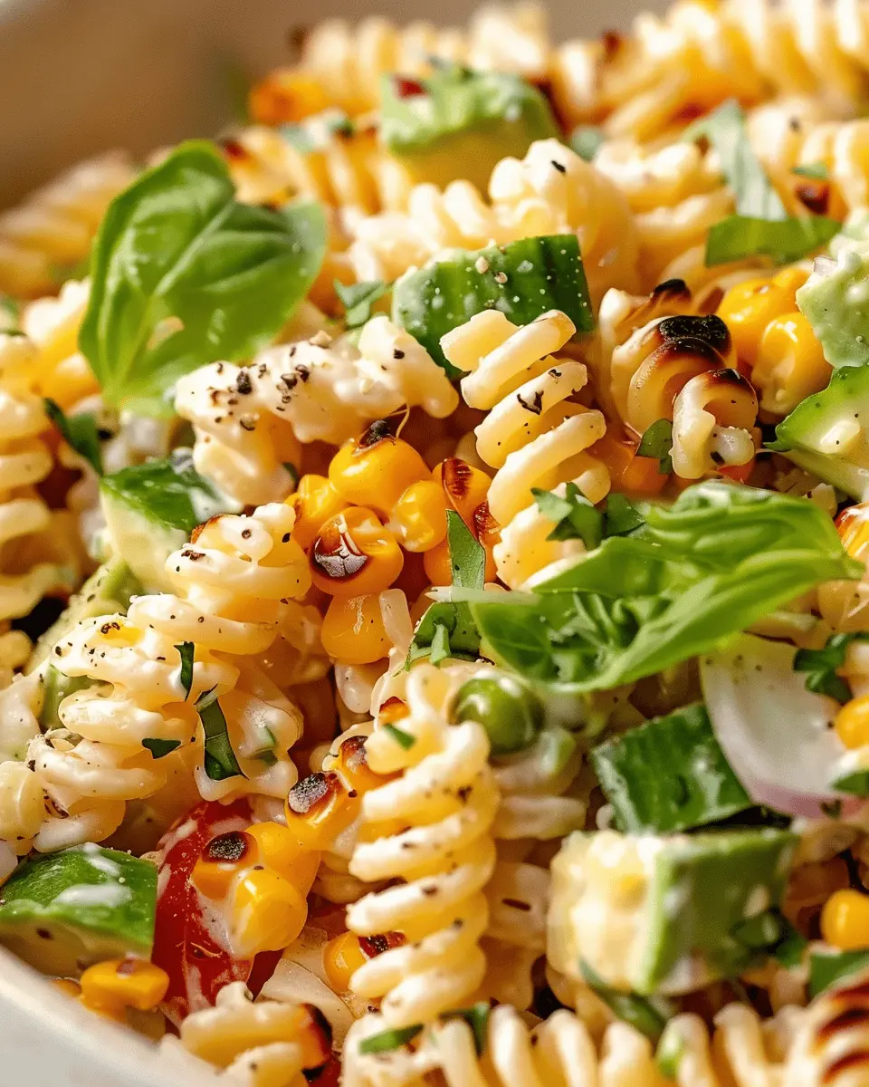 Creamy Street Corn Pasta Salad with Turkey Bacon: A Delightful Twist