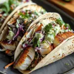 Fish Tacos with Cilantro Lime Slaw