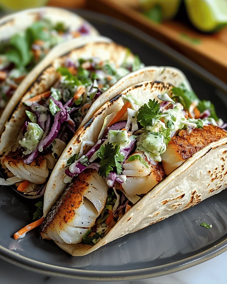 Fish Tacos with Cilantro Lime Slaw: Easy, Fresh, and Flavorful