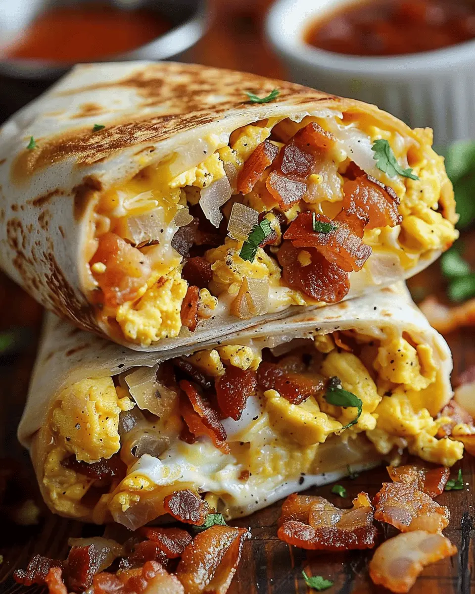 Turkey Bacon Egg Cheese Breakfast Burrito: Easy and Indulgent Delight