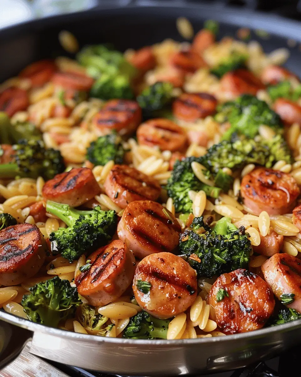 Chicken Sausage Broccoli Orzo: A Quick and Easy Family Delight