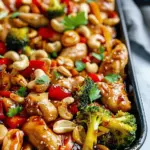 Easy Sheet Pan Cashew Chicken Recipe | 25 Minutes