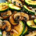 Low Carb Stir Fry Zucchini with Mushrooms and Onions