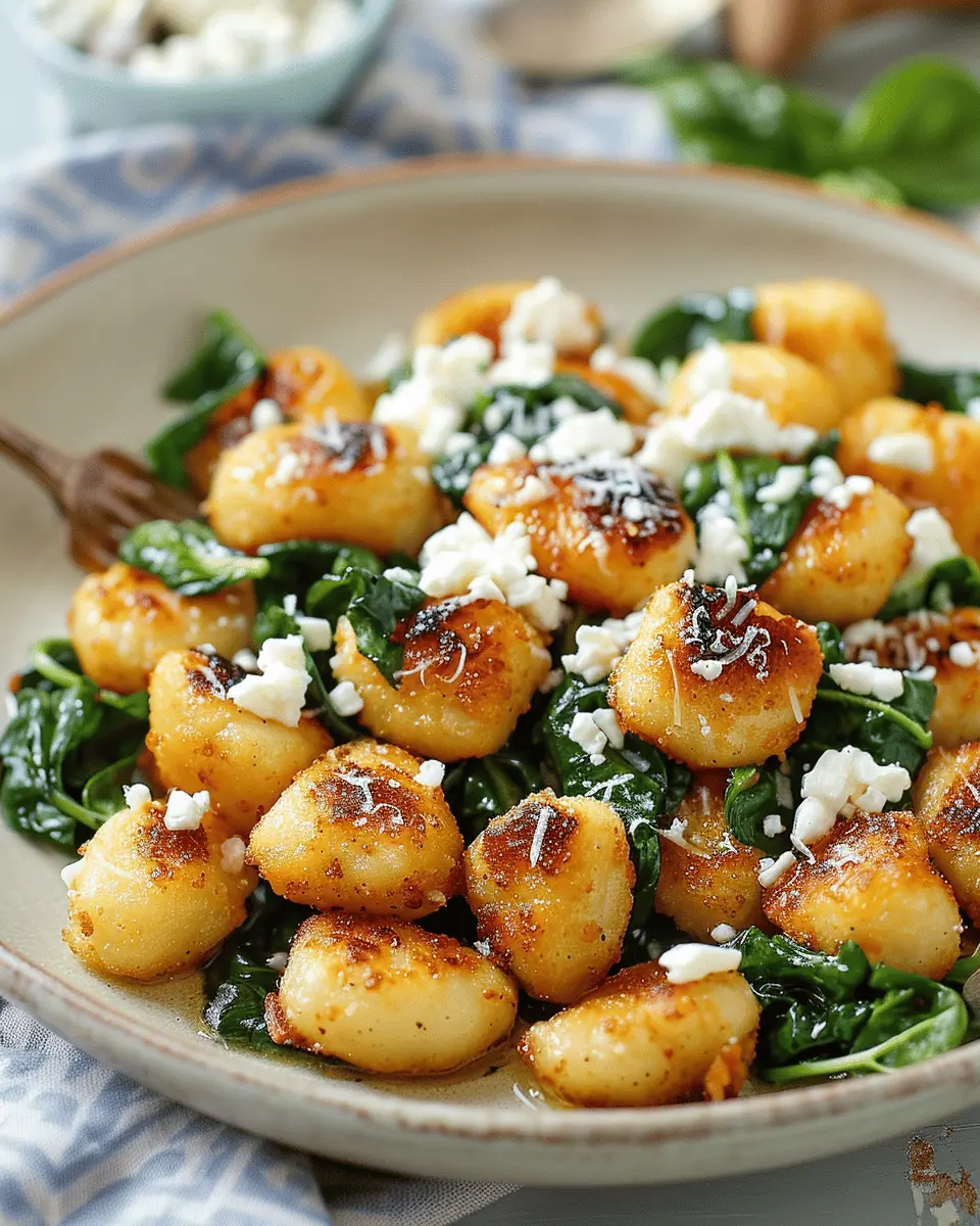 Crispy Gnocchi With Spinach And Feta: A Delicious Childhood Memory