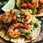 Grilled Shrimp Tostadas with Guacamole & Pico de Gallo