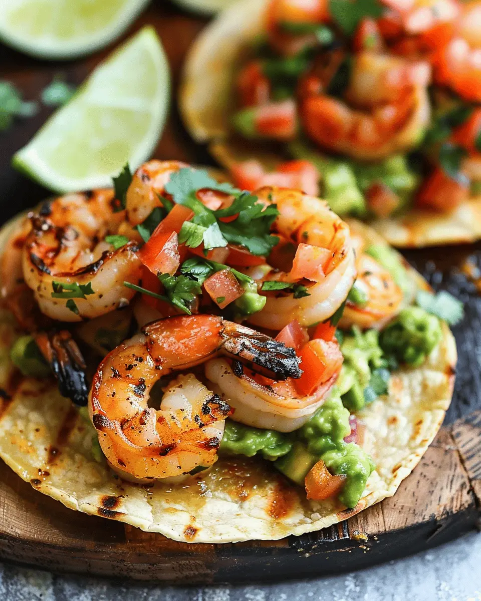Grilled Shrimp Tostadas: Easy Guacamole & Pico de Gallo Delight