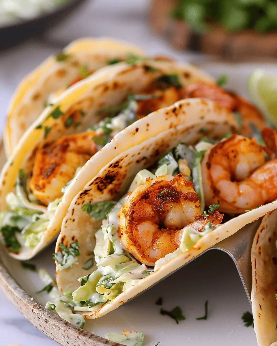 Cilantro Lime Shrimp Tacos: Easy Recipe with Creamy Slaw