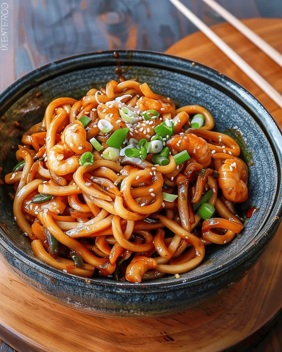 Yaki Udon Delight: Easy Japanese Stir Fry with Turkey Bacon