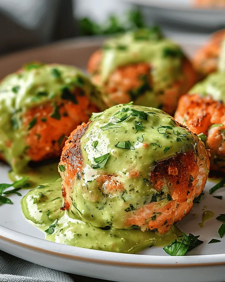 Salmon Balls with Creamy Avocado Sauce: Easy, Healthy Delight