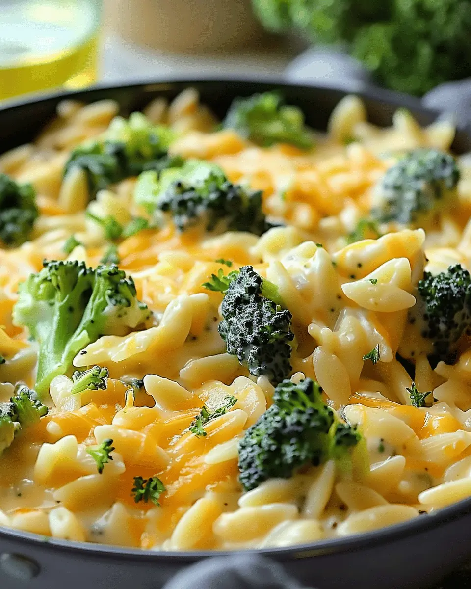 Creamy One-Pot Broccoli Cheddar Orzo: A Cozy Comfort Dish