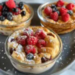 Baked Protein Pancake Bowls- great for meal prep and no banana needed!