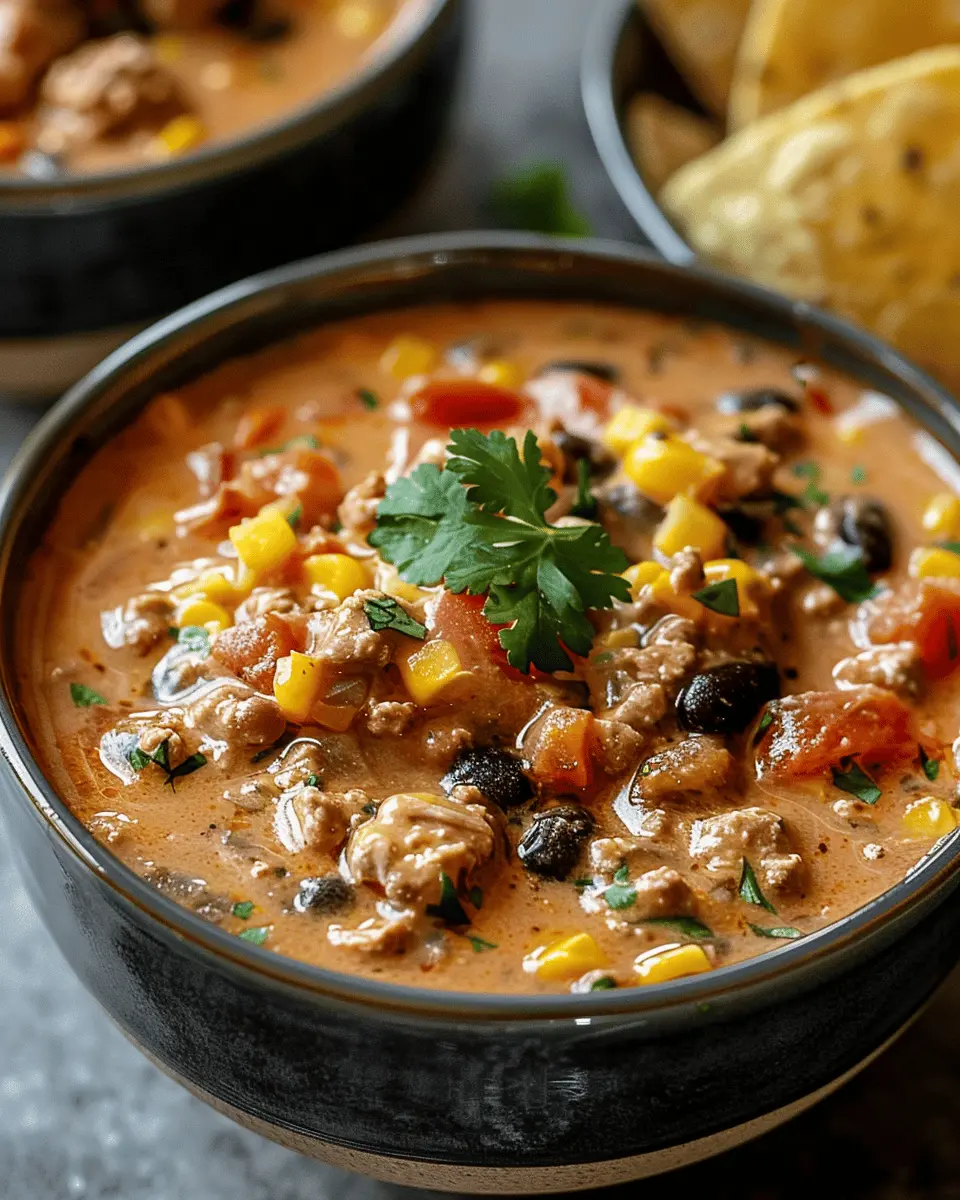 High Protein Creamy Taco Soup with Turkey Bacon Delight