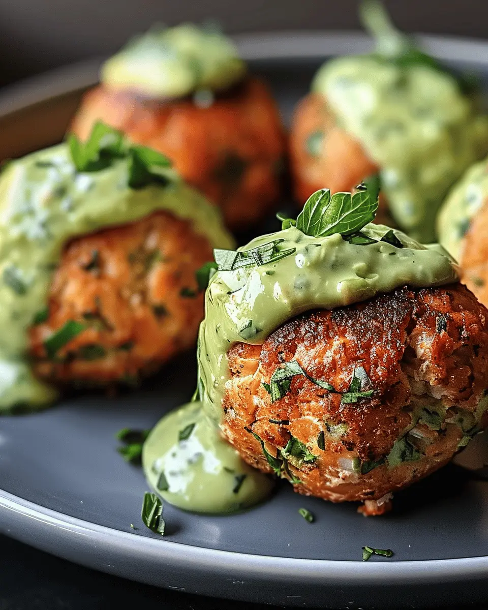Salmon Balls with Creamy Avocado Sauce: A Deliciously Easy Treat