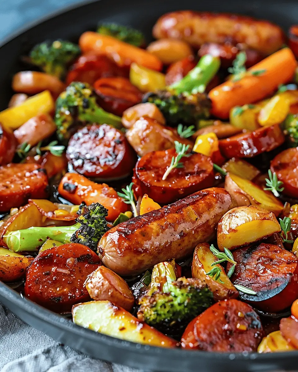 One-Pan Honey Garlic Kielbasa Veggies for Quick Delicious Dinners