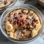 Baked Protein Pancake Bowls- great for meal prep and no banana needed!