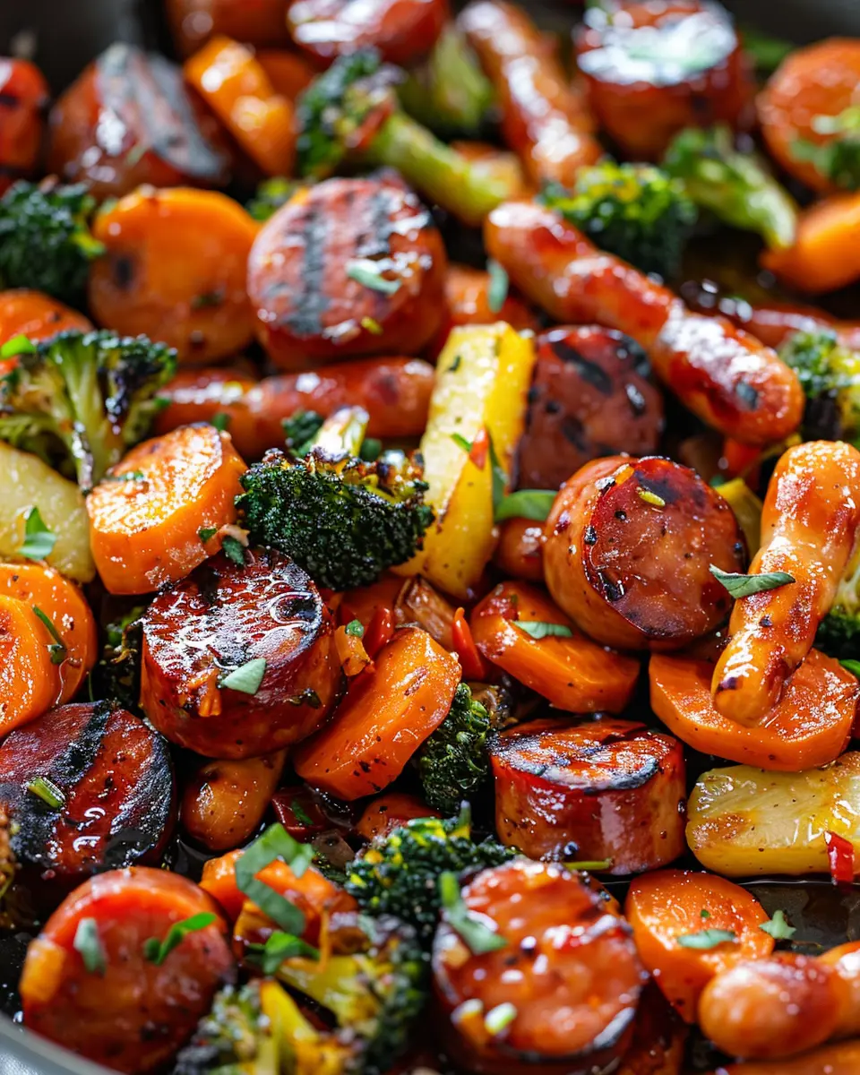 One-Pan Honey Garlic Kielbasa & Veggies for Easy Weeknight Dinners