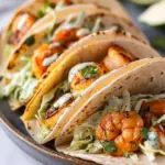 Cilantro Lime Shrimp Tacos with Creamy Slaw