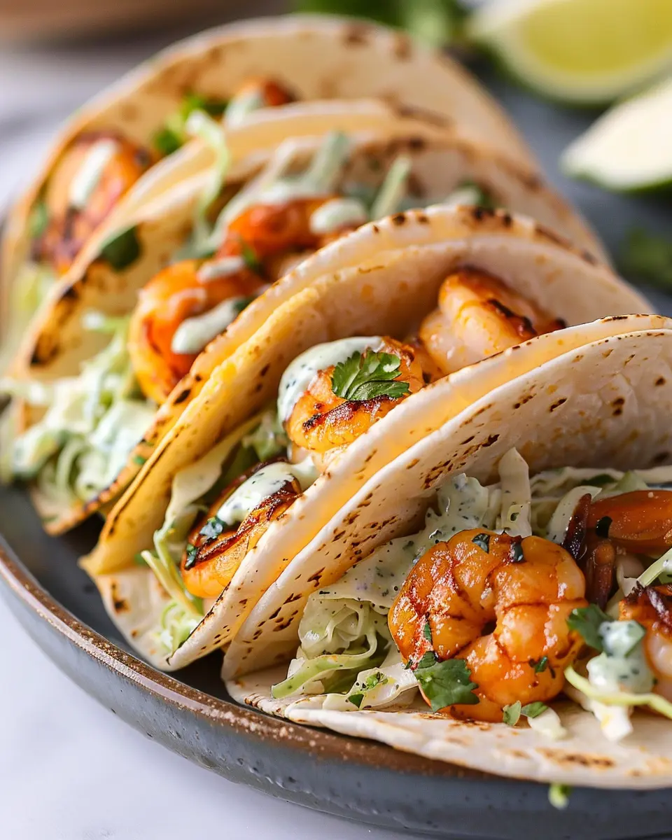 Cilantro Lime Shrimp Tacos: Easy Recipe with Creamy Slaw