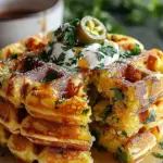 Cheddar Jalapeño Cornbread Waffles: A Flavorful Twist on a Classic