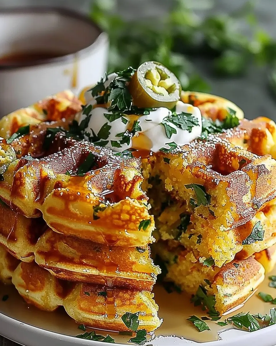 Cheddar Jalapeño Cornbread Waffles: A Delicious Twist on Tradition