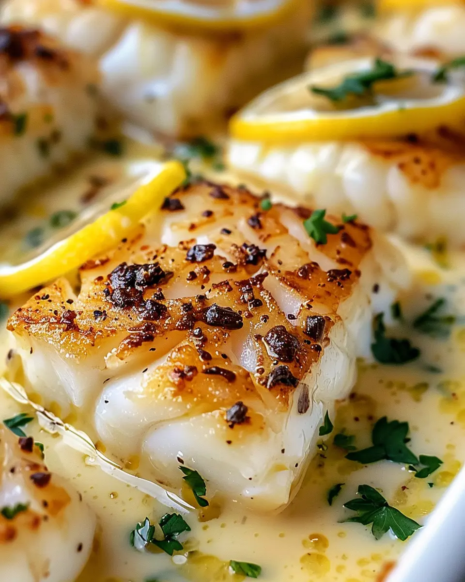 Baked Cod, Coconut Lemon Cream: An Easy & Flavorful Weeknight Dinner