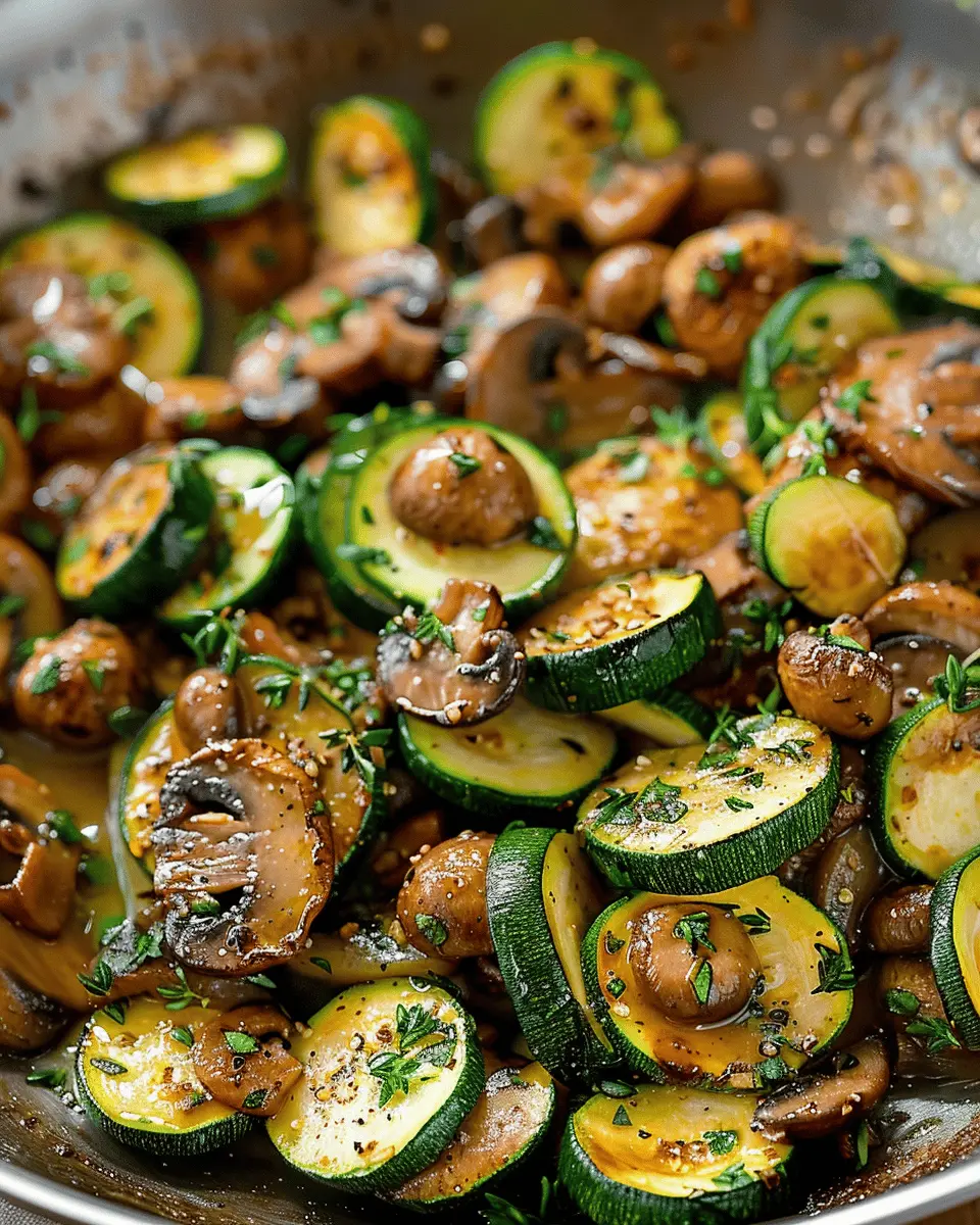 Skillet Zucchini and Mushrooms: Easy Turkey Bacon Delight