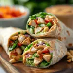 Thai Peanut Chicken Wraps