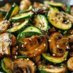 Low Carb Stir Fry Zucchini with Mushrooms and Onions