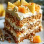 Pineapple Carrot Cream Cake : Moist & Tropical