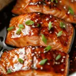 Slow Cooker Honey Garlic Glazed Salmon