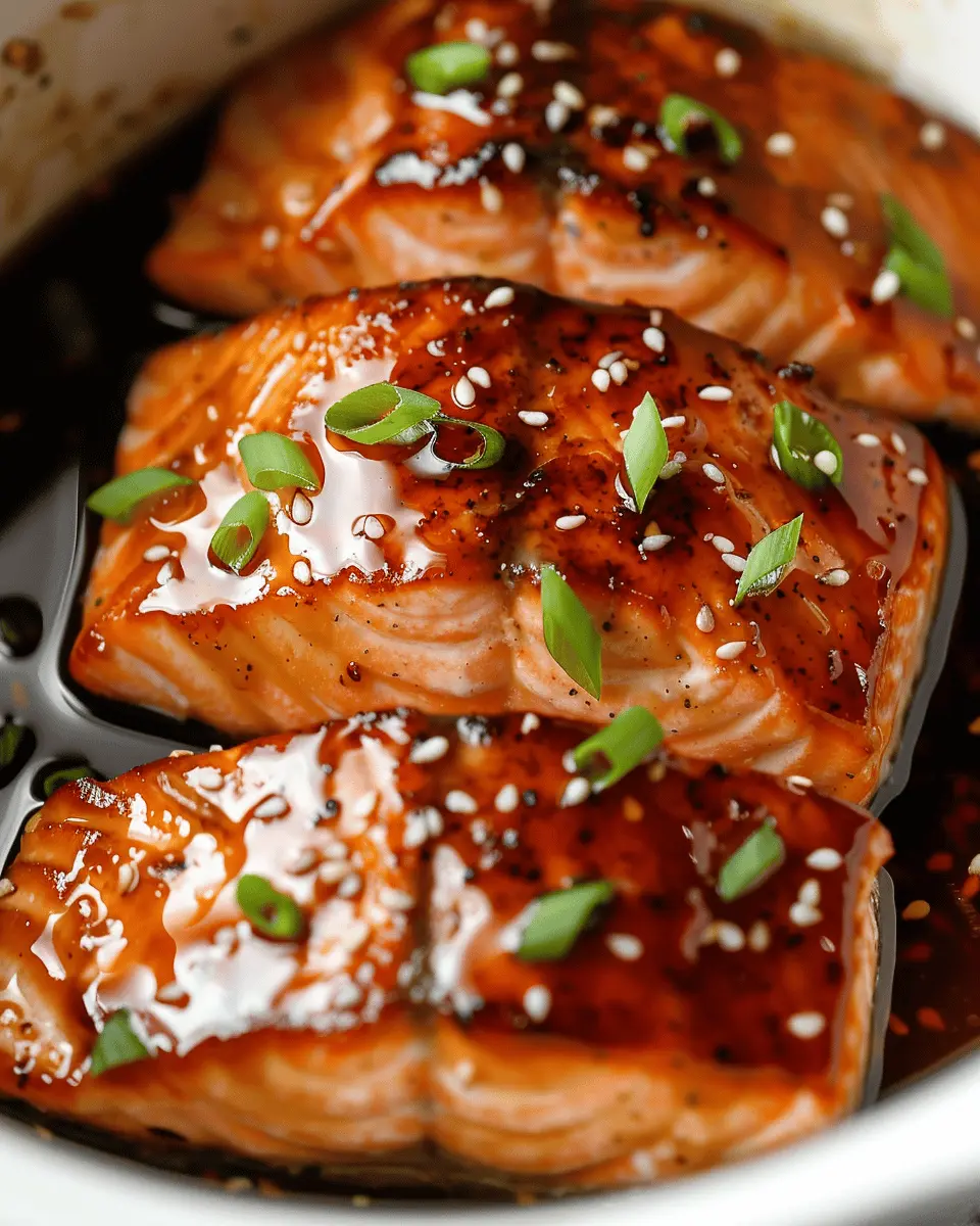 Slow Cooker Honey Garlic Glazed Salmon: Easy & Delicious Dinner