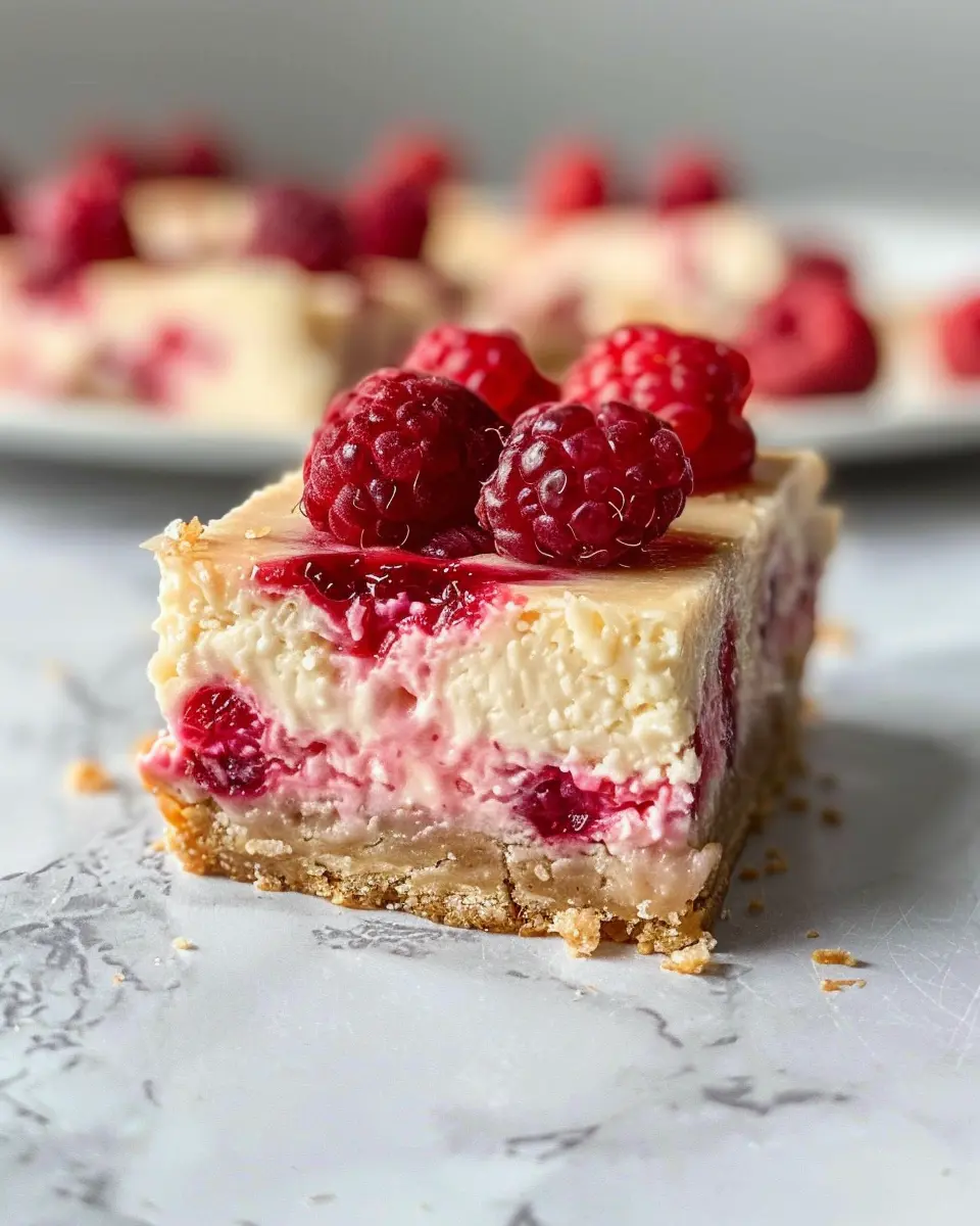 Healthy Raspberry Cheesecake Bars: Easy, Guilt-Free Delight