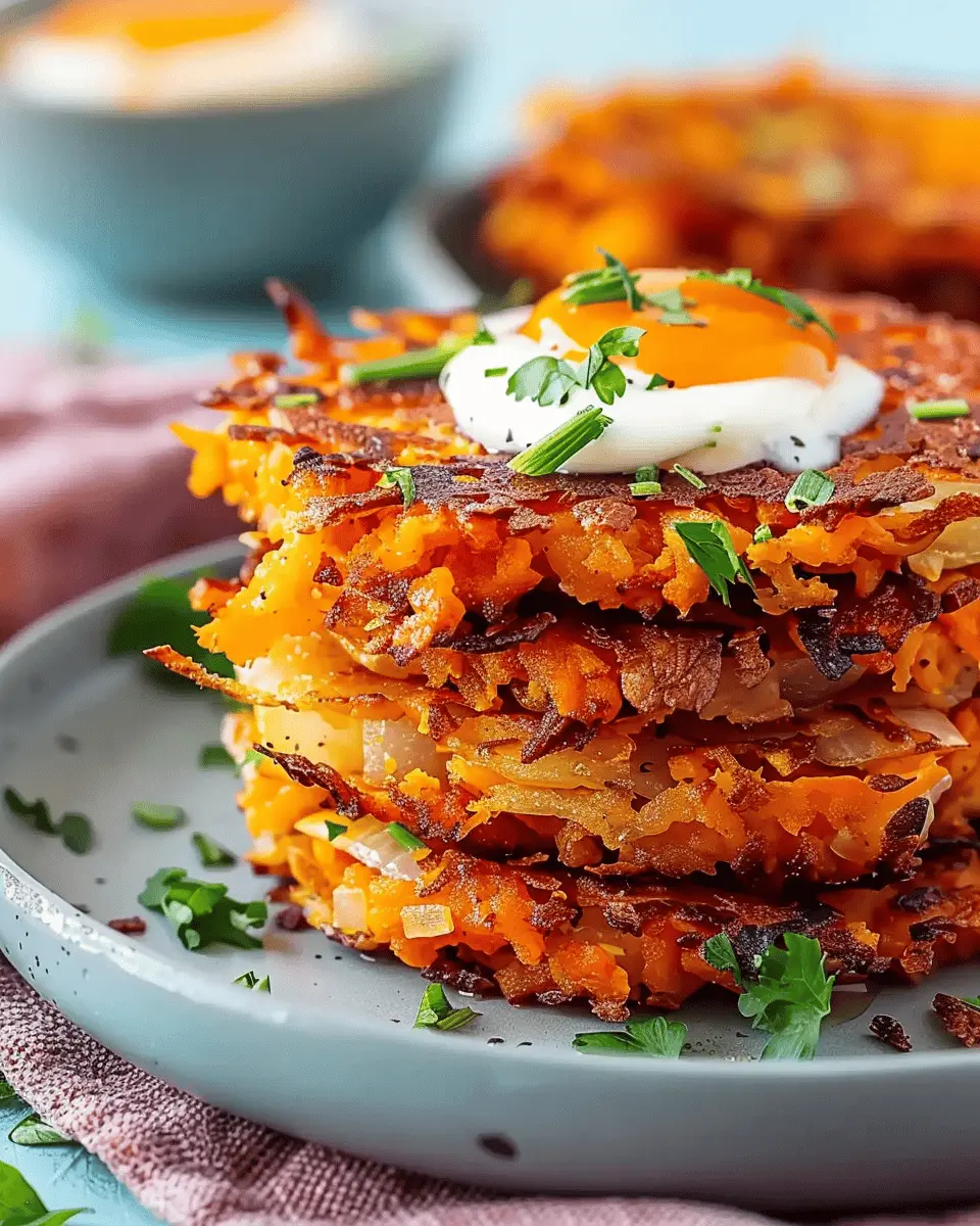 Savory Sweet Potato Hash Browns with Turkey Bacon Delight