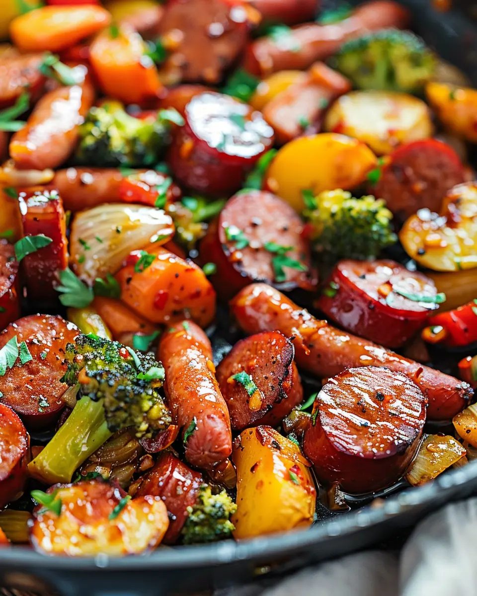 One-Pan Honey Garlic Kielbasa & Veggies for Easy Weeknight Dinners
