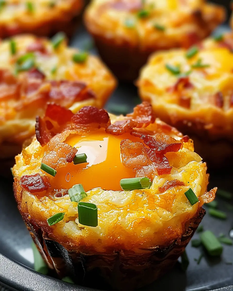 Loaded Bacon and Egg Hash Brown Muffins with Turkey Bacon Delight