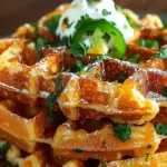 Cheddar Jalapeño Cornbread Waffles