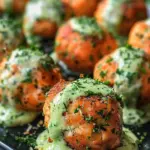 Salmon Balls with Creamy Avocado Sauce
